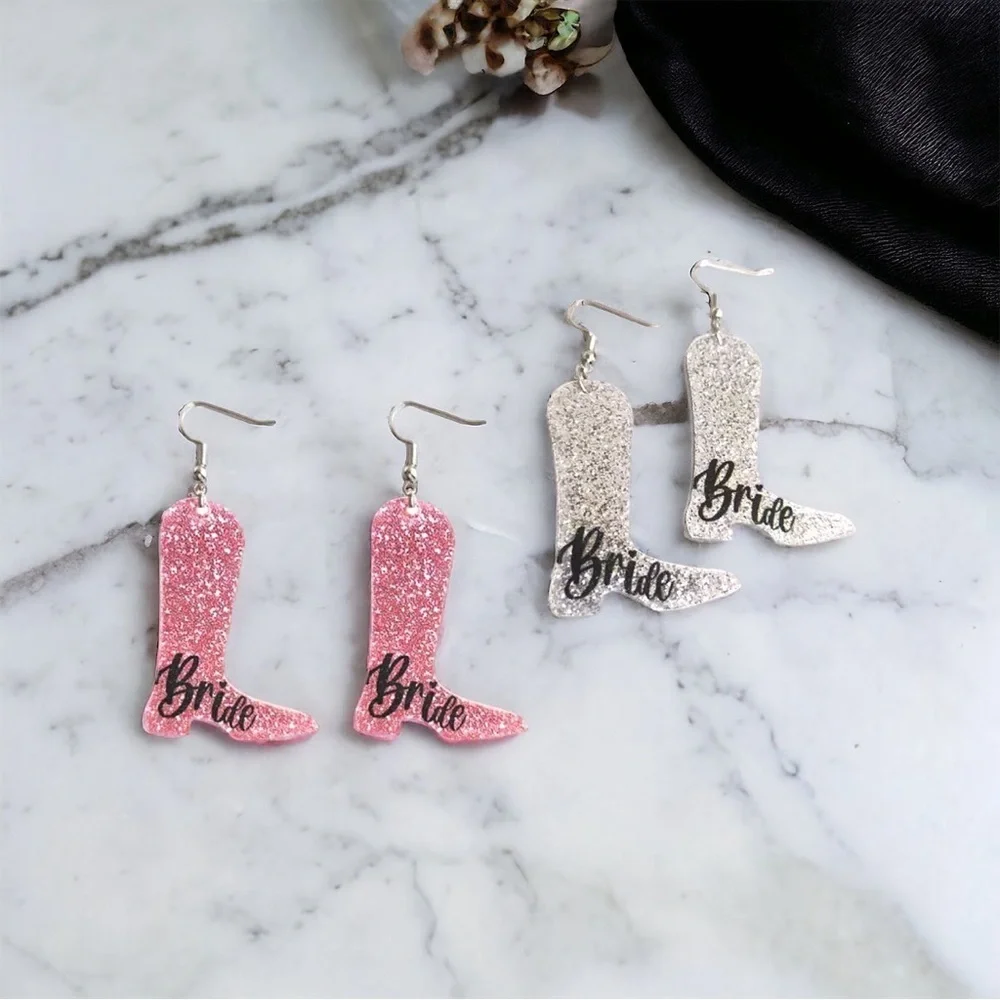Pretty in Pink: Whimsical Boot Earrings for the Bold Bride! Bachelorette Party